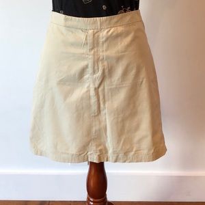 Stretchy cotton, nylon, spandex skirt.